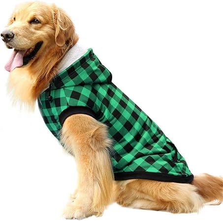 green plaid dog pajamas