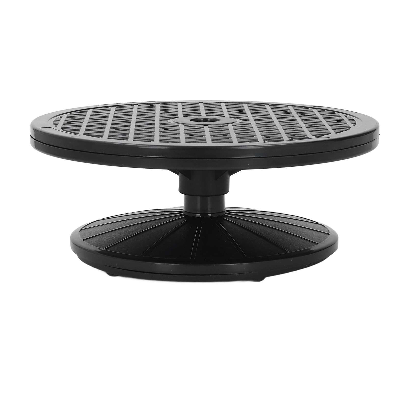 ZASCHMOY Paint Spraying Turntable, Sculpting Wheel Revolving Turntable, ABS Plastic Rotating Work Stand, Black Painting Turn Table Stand, for Painting Sculpting Cake Decorating Craft