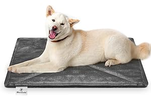 MARUNDA Self Warming Cat Bed,Super Soft Dog Bed Crate Bed Blanket, Self Heating Cat Pad, Thermal Cat and Dog Warming Bed Mat.