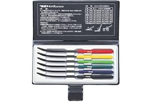 CashMuch 6-Pie Hardness Tester Kit for Hrc40-Hrc65, Portable File-Style Metal Hardness Testing Tool with Color-Coded Handles,
