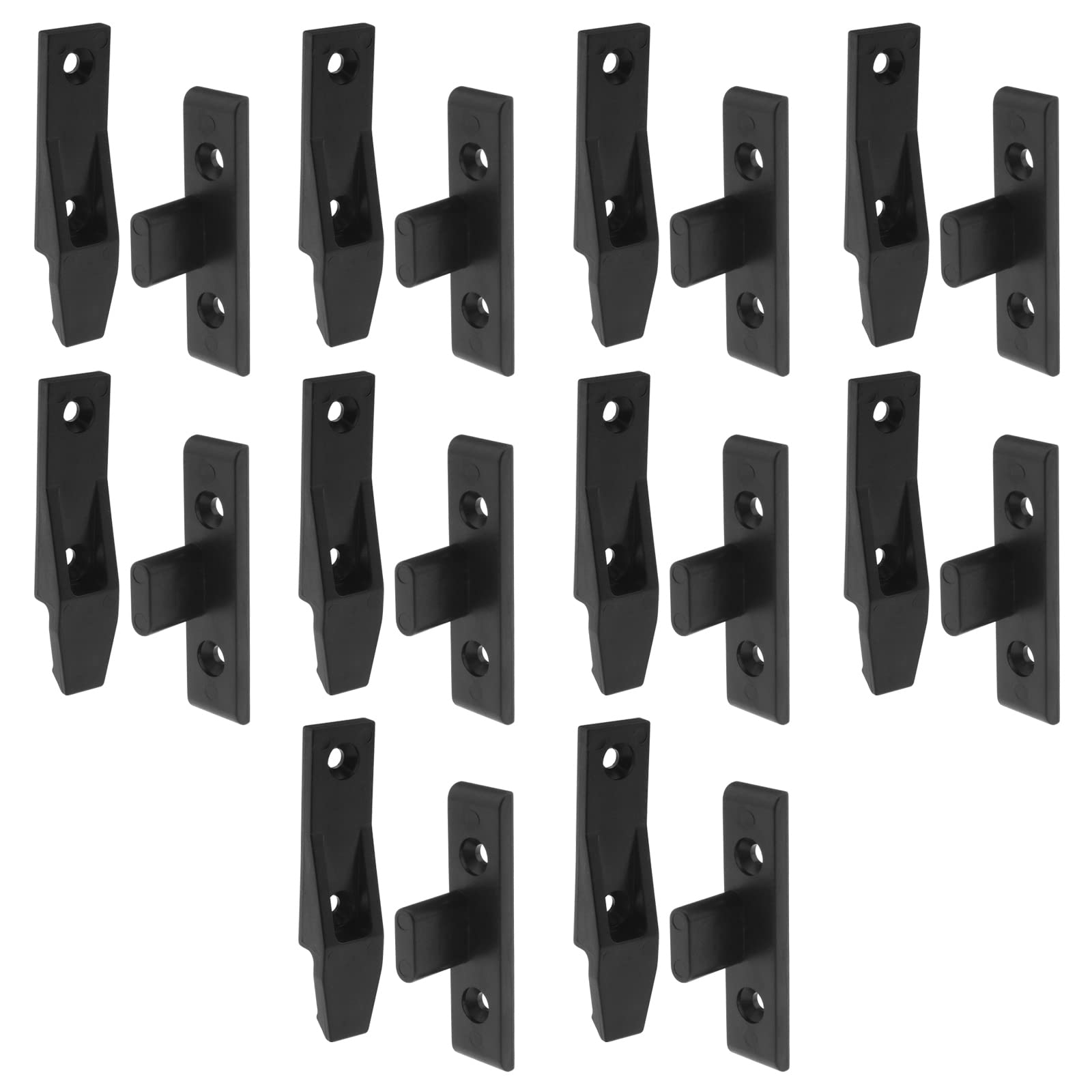 YINETTECH 10 Sets Kitchen Cabinet Plinth Connector Brackets Suspension Fitting ABS Quick Fitting Furniture Panel Joint Bracket Push-On Clip for Frame Panels