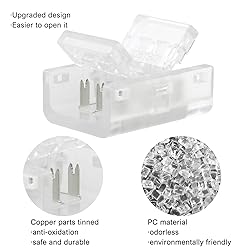 RGBZONE 10Pcs LED Strip Connectors 3 Pin Gapless
