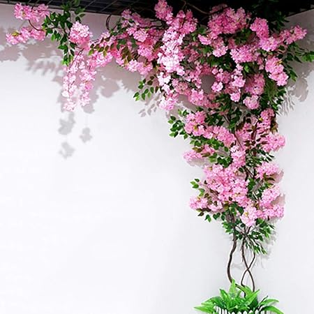Yllsq Artificial Cherry Tree Fake Tree Indoor Large Living Room