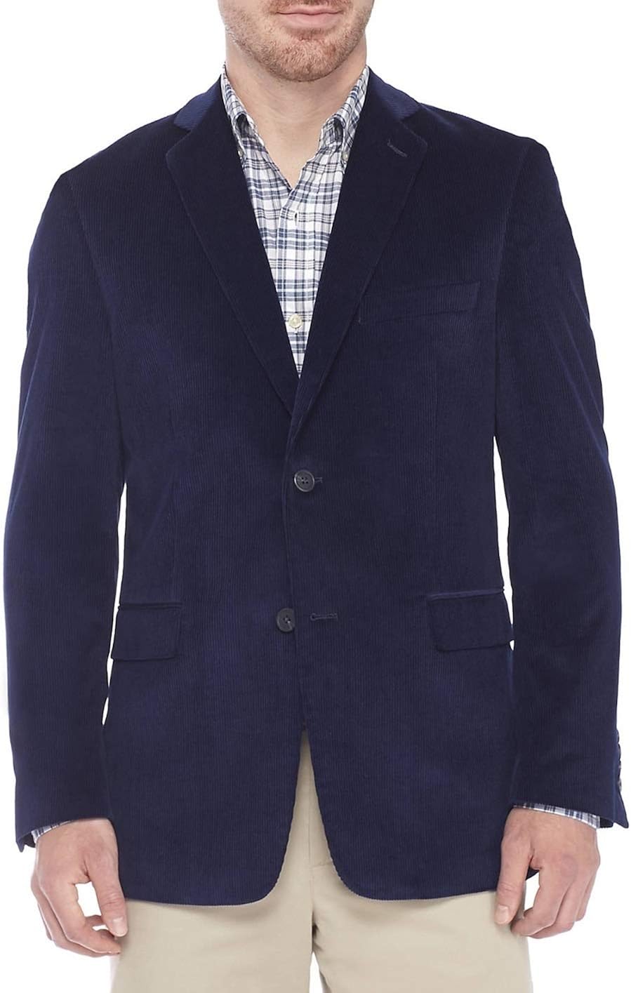 Saddlebred Men's Corduroy Sportcoat (Navy, 56 Long) at Amazon Men’s