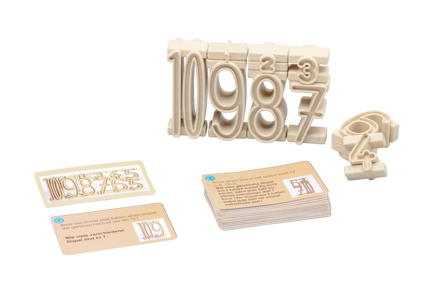 Wissner aktiv lernen 080050.000-42 Task Cards to Complement Stack Numbers, Tasks with Addition, Subtraction, Multiplication and Division, Solutions on the Back