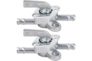 Emperoch 2 Pcs Fuel Tank Valve Switches, 6mm ID Fuel Line Gas Pump Valve, Stainless Steel Fuel Petcock Valve Switch for 50cc 