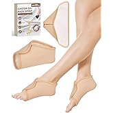 DLMDML 2Pcs Castor Oil Pack Wrap for Ankle, Reusable Organic Feet Wrap Adjustable Castor Oil Compress Feet Brace for Ankle, W