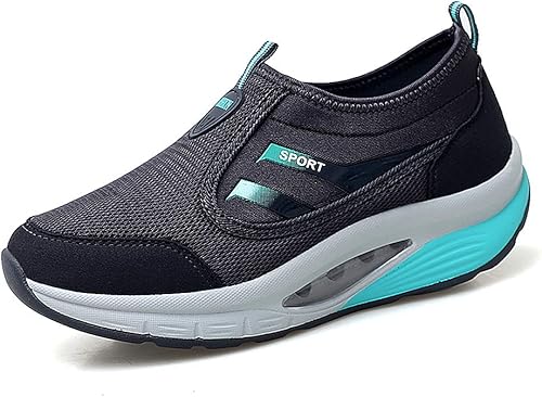 lovejin Mujer Zapatillas Deportivas de Correr Plataforma Cuña Zapatos Moda Fitness Adelgazar Planos Sneakers: Amazon.es: Zapatos y complementos
