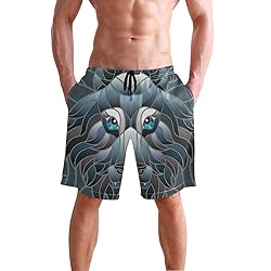 Men's Summer Cool Swim Trunks Quick Dry Abstract