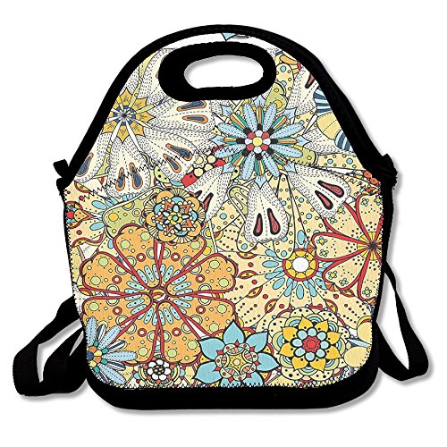 Mkajkkok Colorful Flowers Henna Paisley Mehndi Doodles Triba