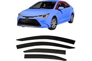 ZZDSNJ Tape-On Rain Guard 4-Piece for 2020-2023 Toyota Corolla Windows Visor Shield Shade Smoke