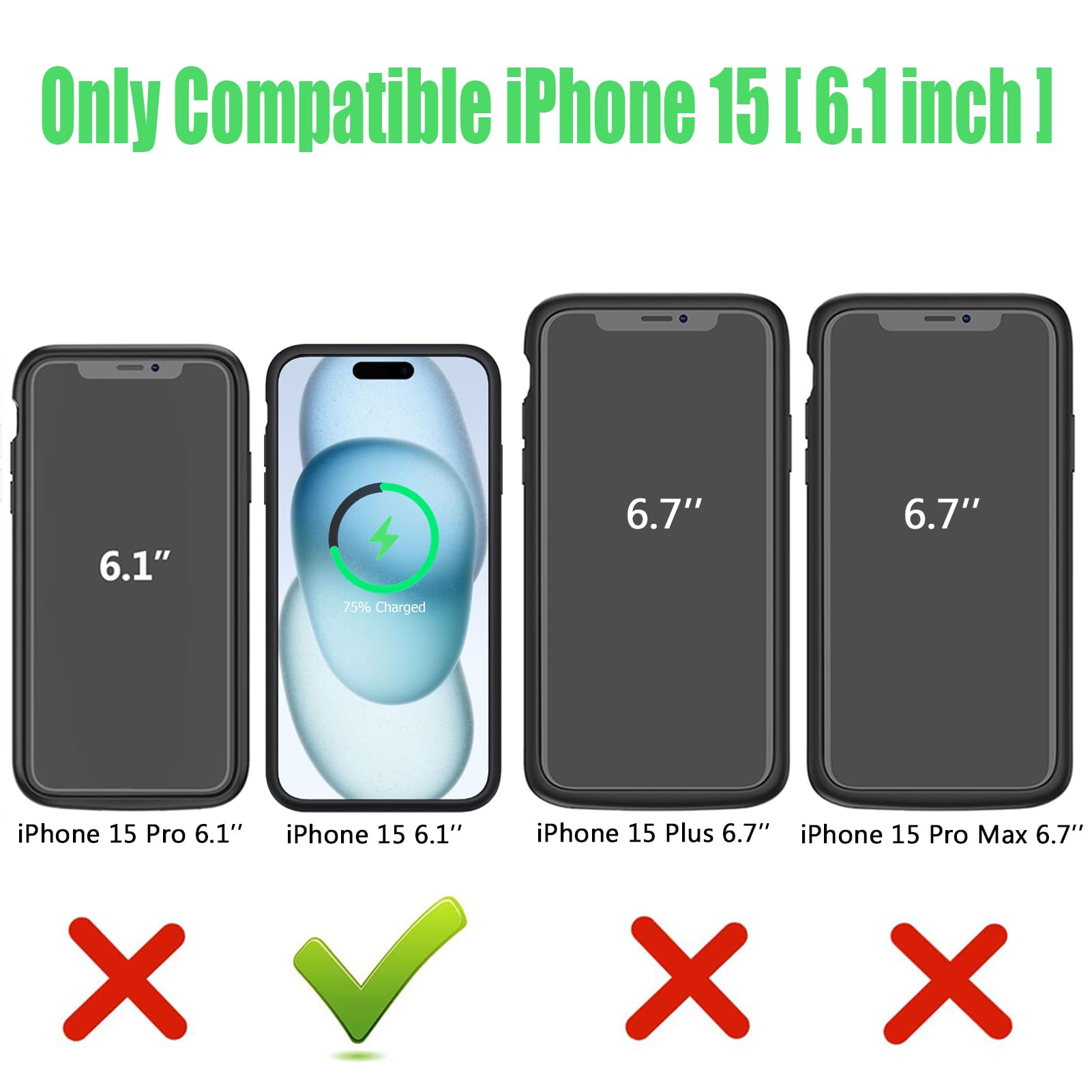 10000mAh Wireless Charging Battery Case For IPhone 11 - Protective Extended Battery With Wireless Charging