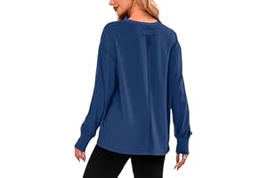 LEPUNUO Womens Long Sleeve Shirts Crewneck Loose Casual Tops Fall Fashion 2024 Teen Girls Trendy T Shirt Tunic Blouses