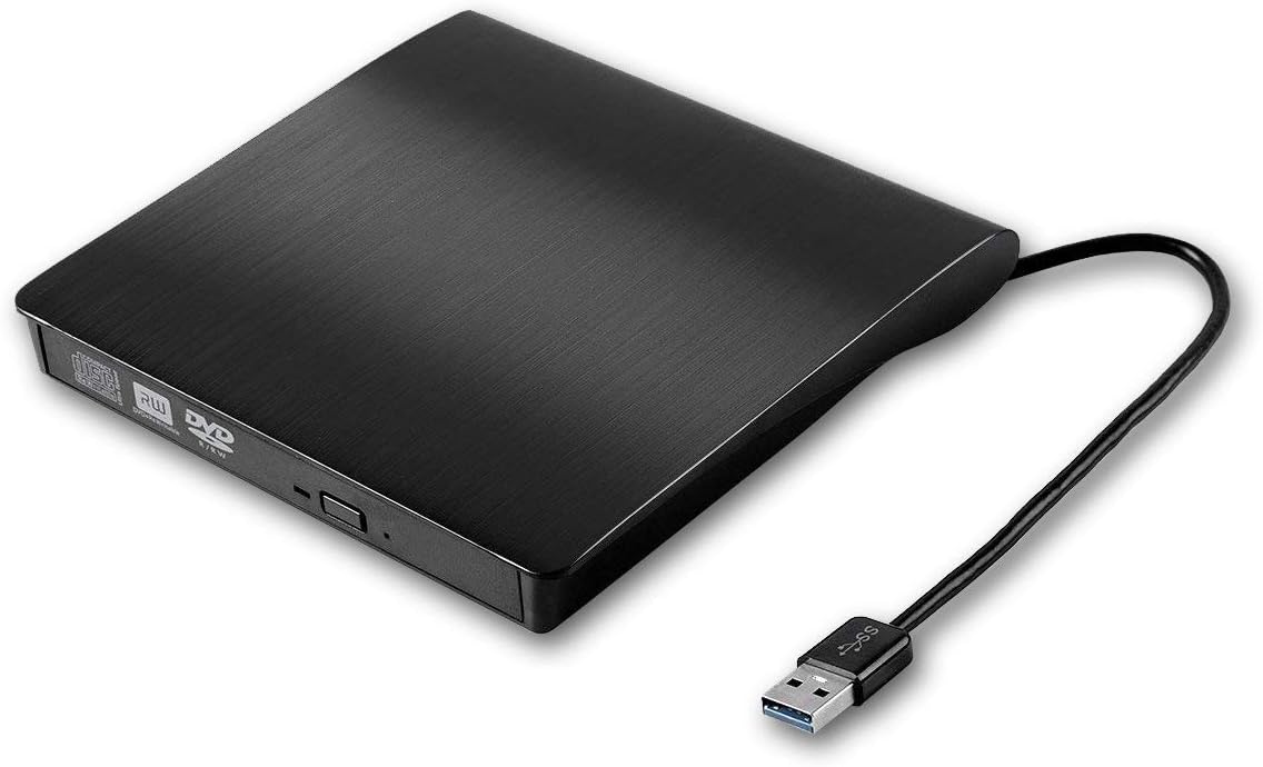 LeeKooLuu External DVD & CD Drive with USB 3.0 and Type-C Interface ...