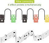 OTraki 4 Pack Patch Cables L Type 0.3m Right Angle Guitar Leads view 6