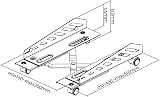 Allcam PH24FL Computer Trolley, Width 160-300mm, Depth 400-510mm, 25kg view 6