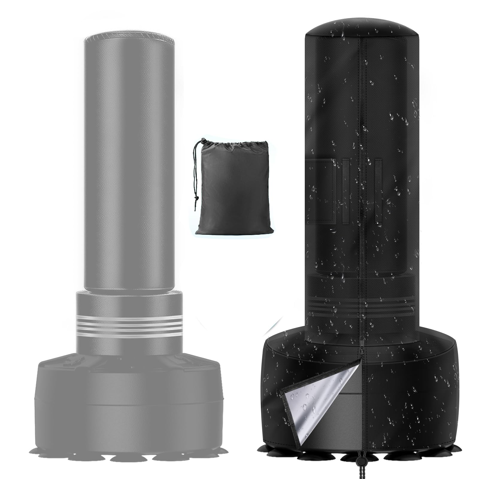 NZQXJXZ 79'' Enlarged Punching Bag Cover, Waterproof Boxing Bag Cover To Fix Heavy Punch Bag Freestanding Outdoor for Better Protection