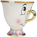 FAB Starpoint Disney Beauty and the Beast Chip Mug with Gold Foil Printing, Multicolor, 8 Ounces