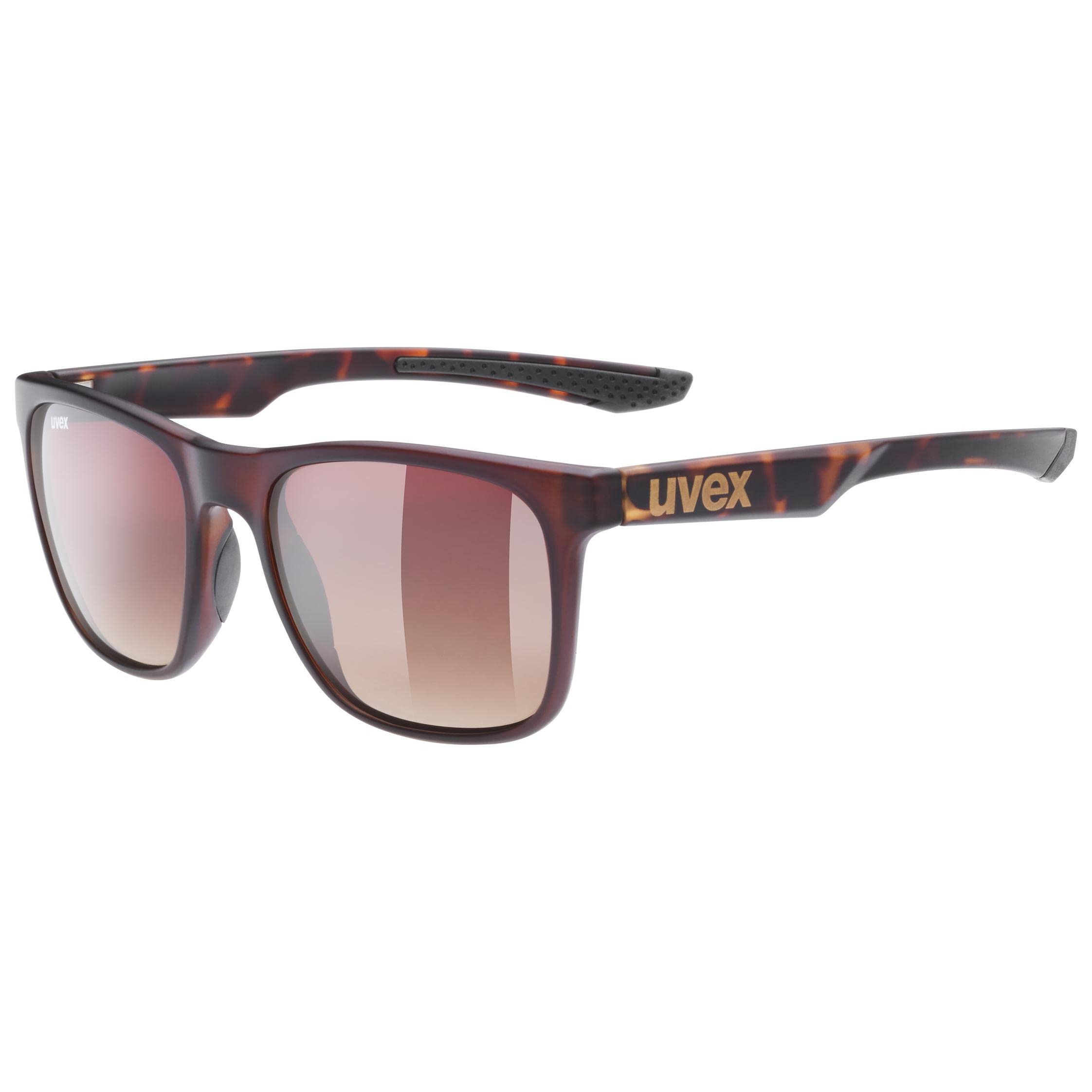uvex LGL 42 - Sunglasses for Men and Women - Mirrored Lenses - Filter Category 3 - Havanna Matt/Brown - One Size