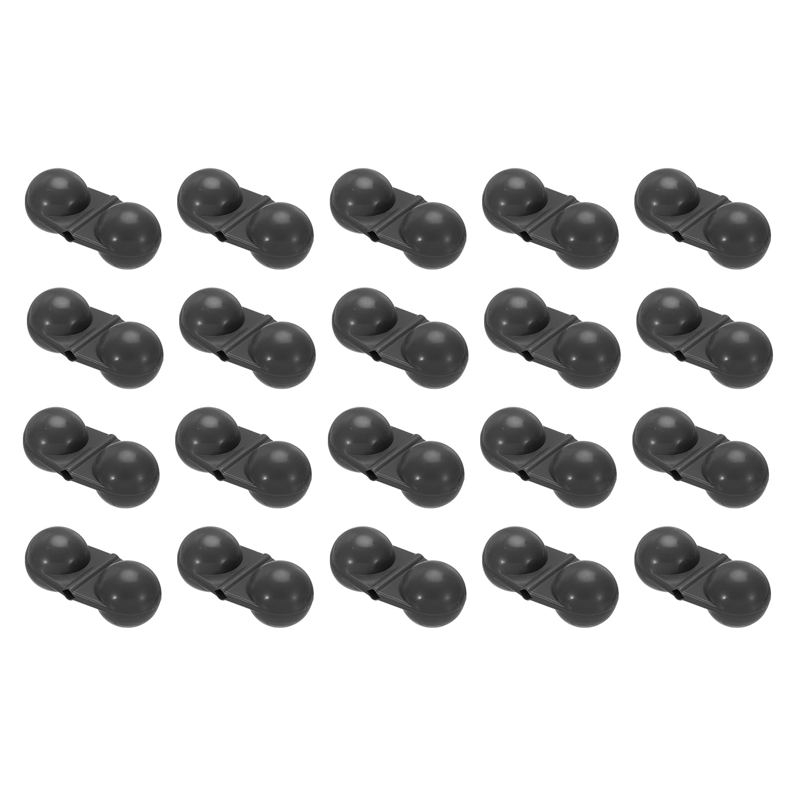 PATIKIL Fishing Double Rattle Beads, 20 Pack ABS Plastic Catfish Rattles Rig Fishing Bells Sea Fishing Beads Accessory for Lures Fish, Black