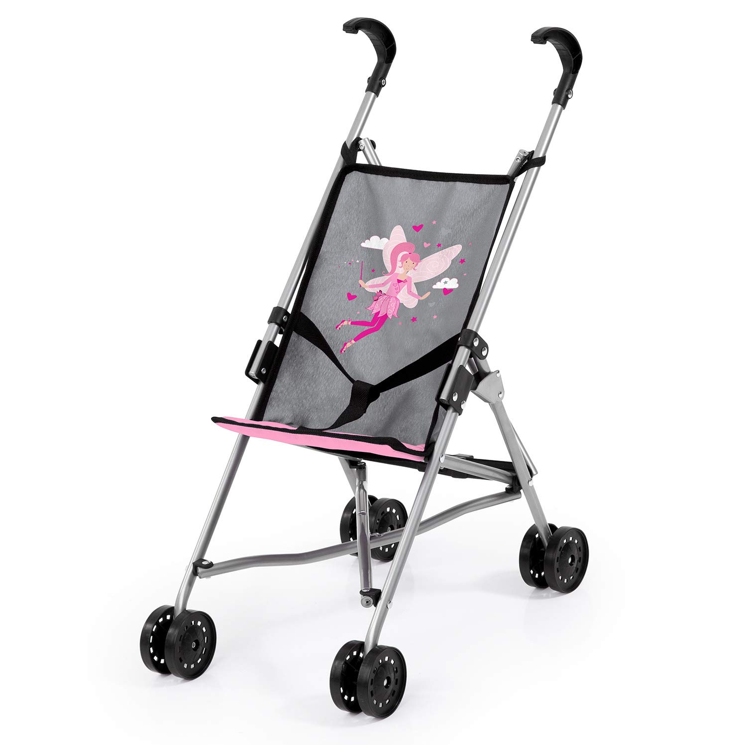Bayer Design Dolls Buggy, Dolls Stroller, Pushchair, Umbrella Stroller, with Integrated Belt, Foldable