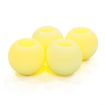 SONGMICS 4er-Set flammenlose LED Kerzen aus echtem Wachs Timer rund Elfenbeinfarben GLC75Q