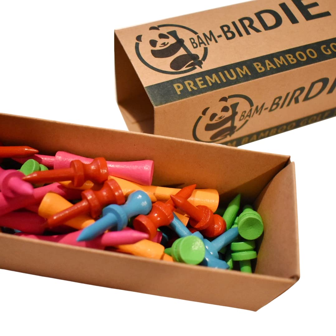 Bam-Birdie Bamboo Castle Golf Tees (Mixed)