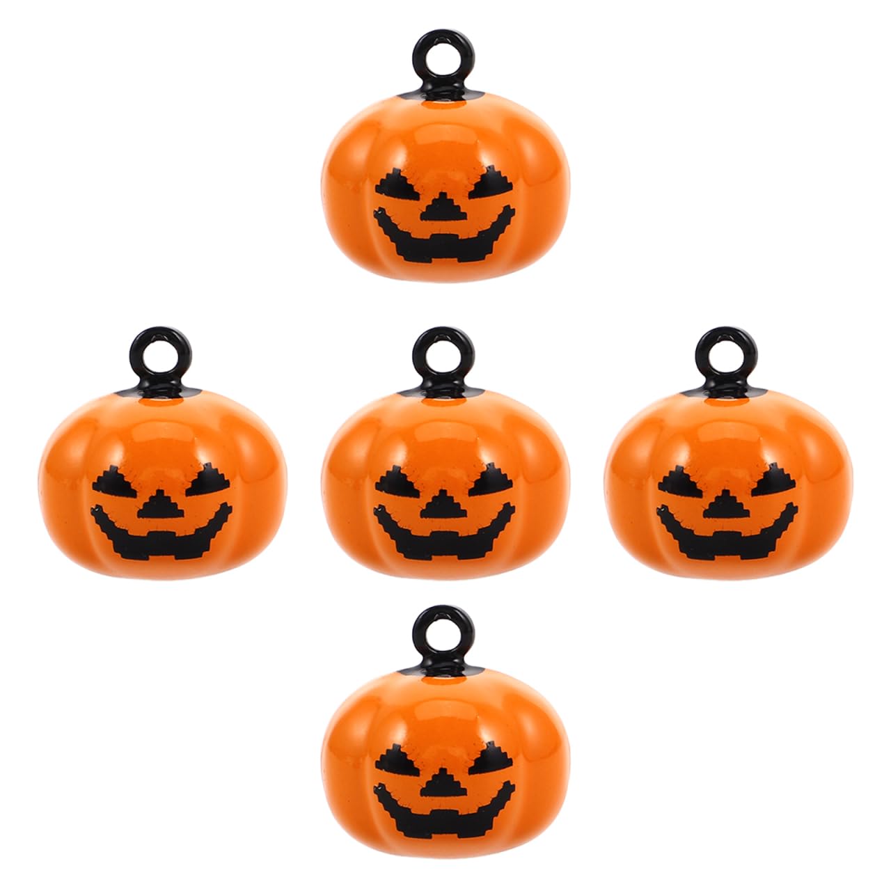 Milisten Pumpkin Shape Pet Bells with Jingle Sound Cartoon Pendant Collar Charm for Dogs Halloween Decoration Accessory Safety Quick Release Buckle 0.75 Inch