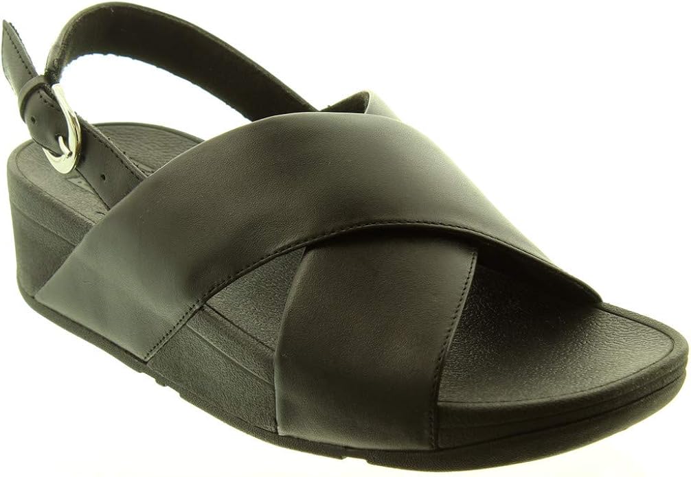 Fitflop™ Ladies Lulu Back Strap Sandals in All Black, Black Black