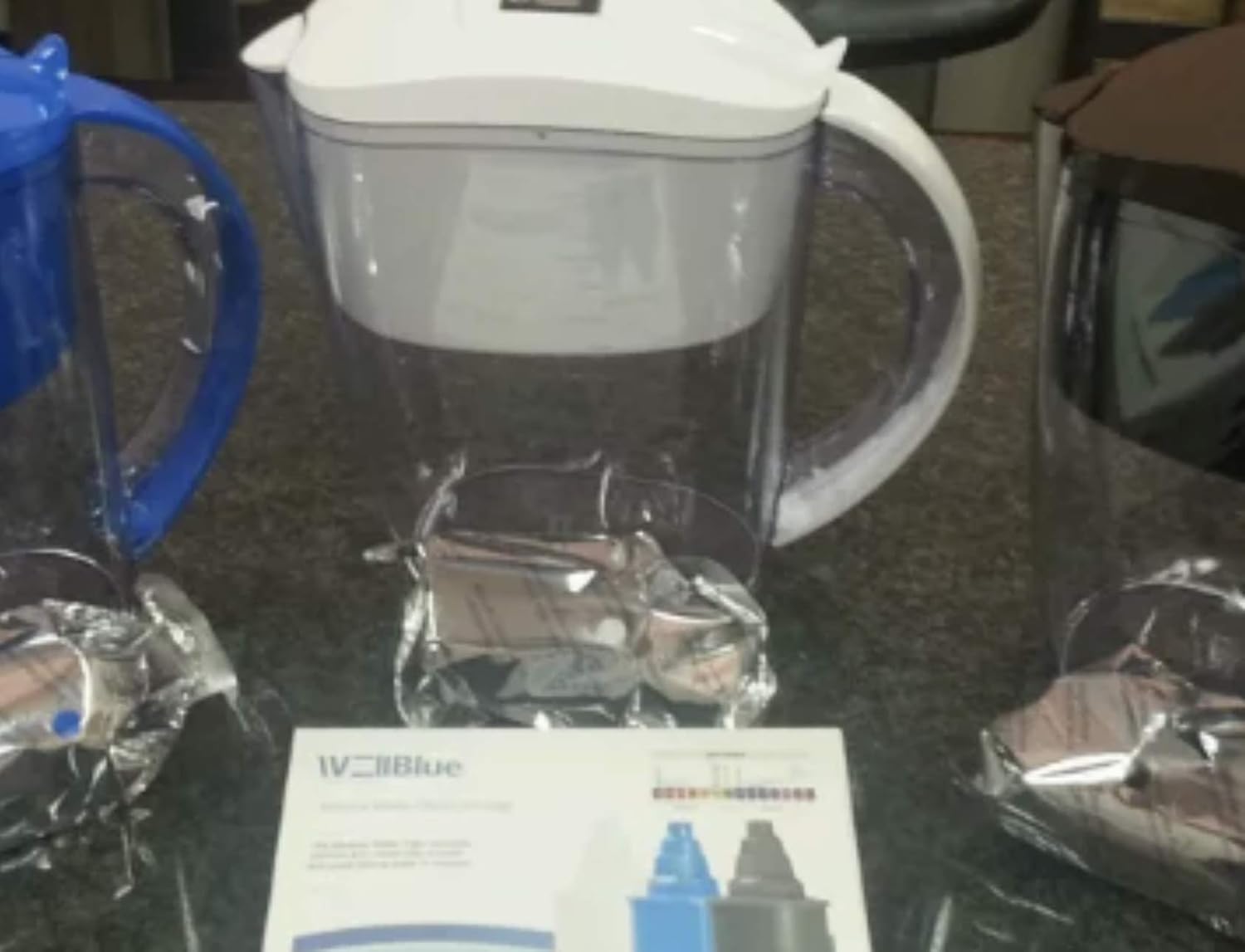 ALKALINE pH PLUS WHITE ionized Water PITCHER, 3.5 L By WellBlue, 3 Filters (6 Month Supply).