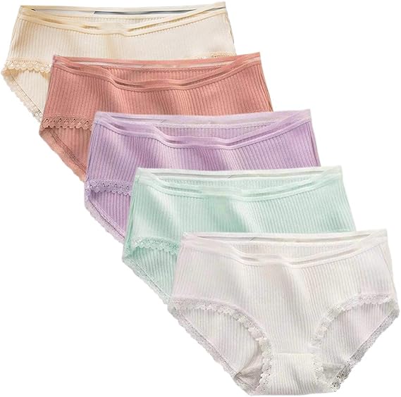 Amazon Co Jp Aculldo ショーツ 女性 下着 パンツ レディース 5枚セット インナー パンツ 女性用 レギュラーショーツ 綿 ショーツ 下着 可愛い レース 柔らかい 通気 快適 ショートパンツ コットン 少女 学生 カラフル パンティ 大きいサイズ 服 ファッション小物