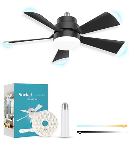 Socket Ceiling Fans With Lights And Remote - Socket Fan Light With