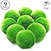 Luffy 9 Marimo Moss Balls - Jumbo Pack of Aesthetically Beautiful Plants - Create Healthy Environment for Aquatic Pets - Low Maintenance Live Plant - Shrimps & Snails Love Them