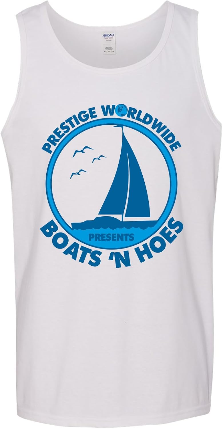 UGP Campus Apparel Prestige Worldwide Presents Boats 'n Hoes - Funny Summer Movie Tank Top: Clothing