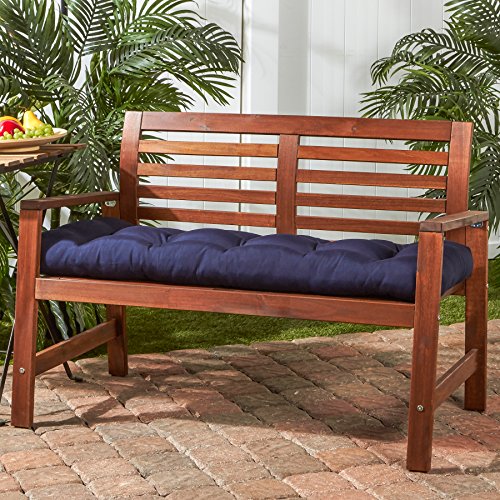 image for Greendale Home Fashions Outdoor 51-inch Bench Cushion, Navy