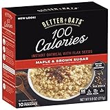Better Oats Instant Oatmeal Maple & Brown Sugar 10 Pouches per Box (Pack of 2)