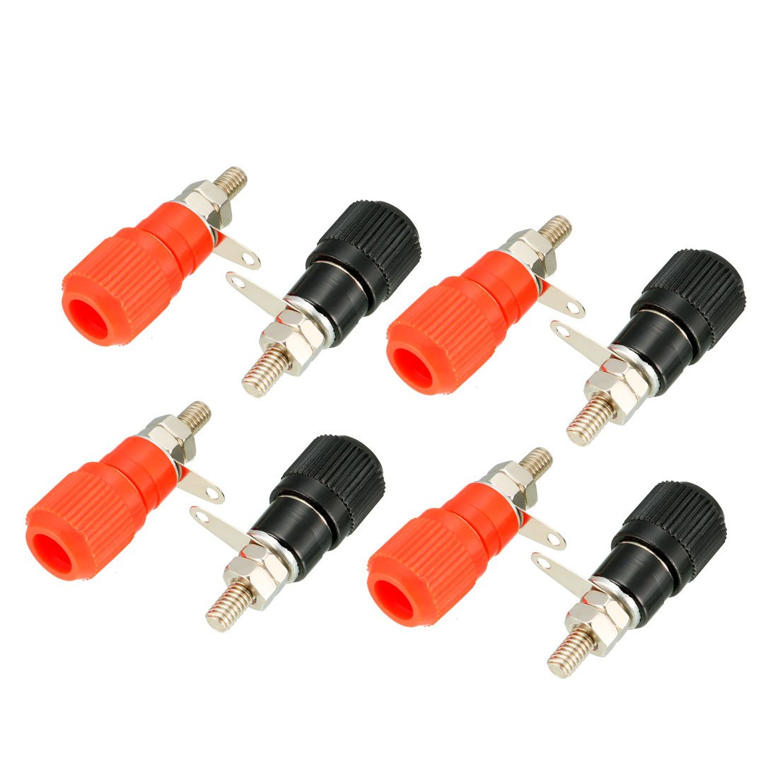 Sourcingmap 8 Pcs Amplifier Terminal Connector 4mm Banana Jack Mount