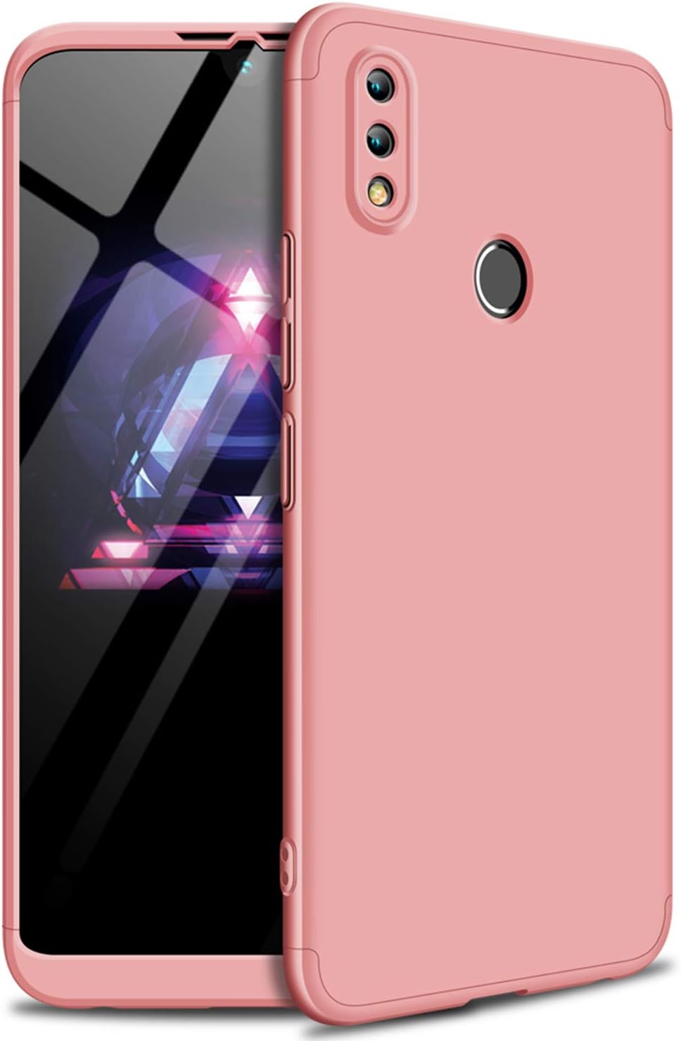 MYLBOO Honor 8X Max Case,[3 in 1]360 Degrees Full Body Protection,[Anti-Scratch] [Shockproof] Matte Ultra Slim PC Hard Case for Huawei Honor 8X Max 7.12" Smartphone (Rose gold)