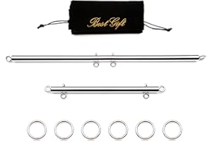 Sovyime Silver Portable Restore Spreader Bar, Exercise Guide Pilates Sports Aid Training Fitness Gear, Home Yoga Gym Kit