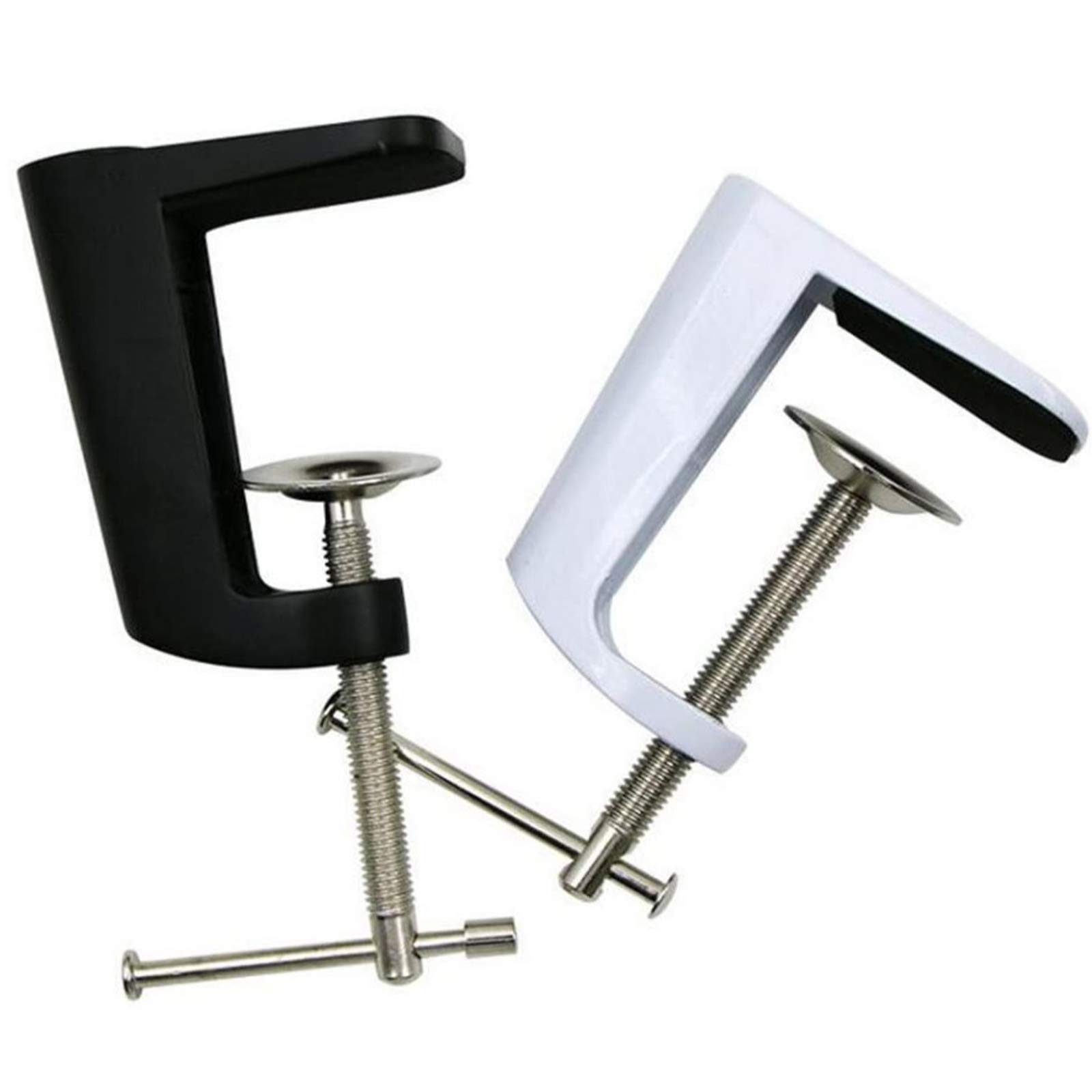 Table Mounting Clamp Aluminum Alloy Table Clamp Durable Metal Microphone Clips Adjustable Scissor Arm Stand Holder Table Mounting Clamp Positioning for Microphone Mic Suspension Boom 2 PCS