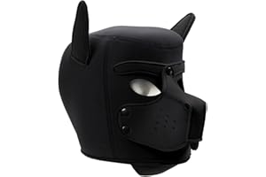Creative gothic dog head mask, alternative role play headgear for men and women party rave night