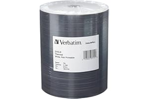 Verbatim DVD-R 4.7GB 16X DataLifePlus White Thermal Printable, Hub Printable - 100Pk Tape Wrap