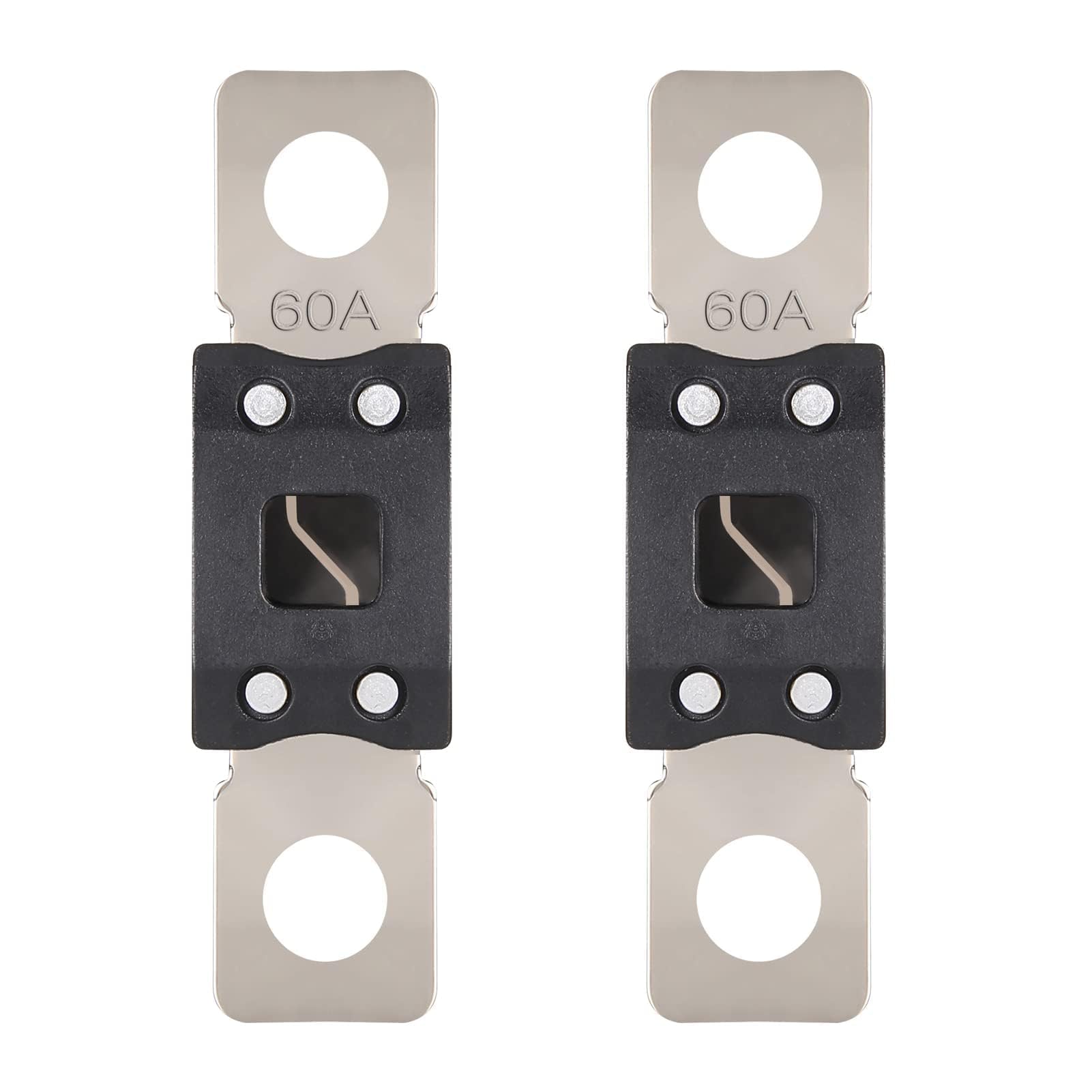 VEXUNGA Mega Fuse 60A MEGA/AMG/ANM Screw Fuse 60 Amp 60Amp High Current Strip Bolt-on Fuses for Cars (Pack of 2pcs)