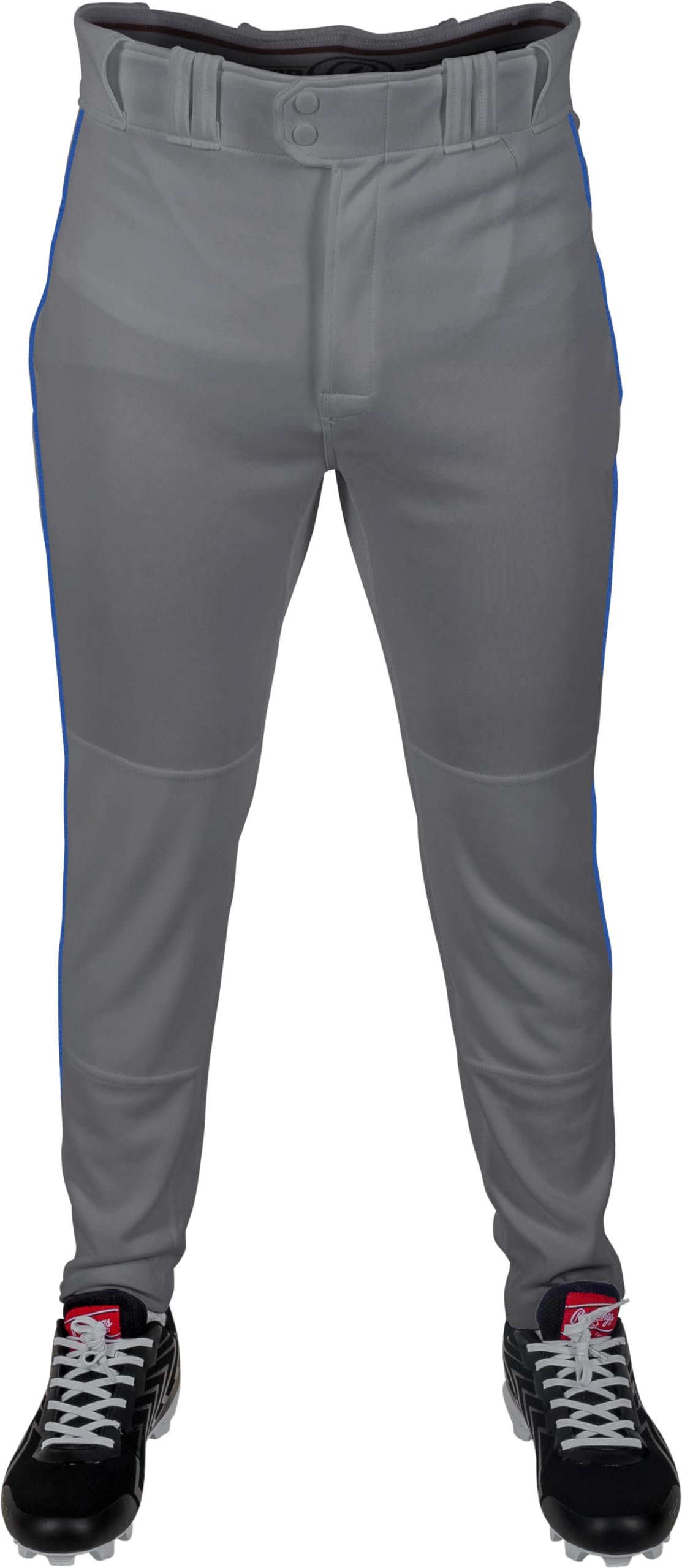 Rawlings Men’s Adult 150 Jogger FIT Pant | Piped, Grey/Royal, XX-Large
