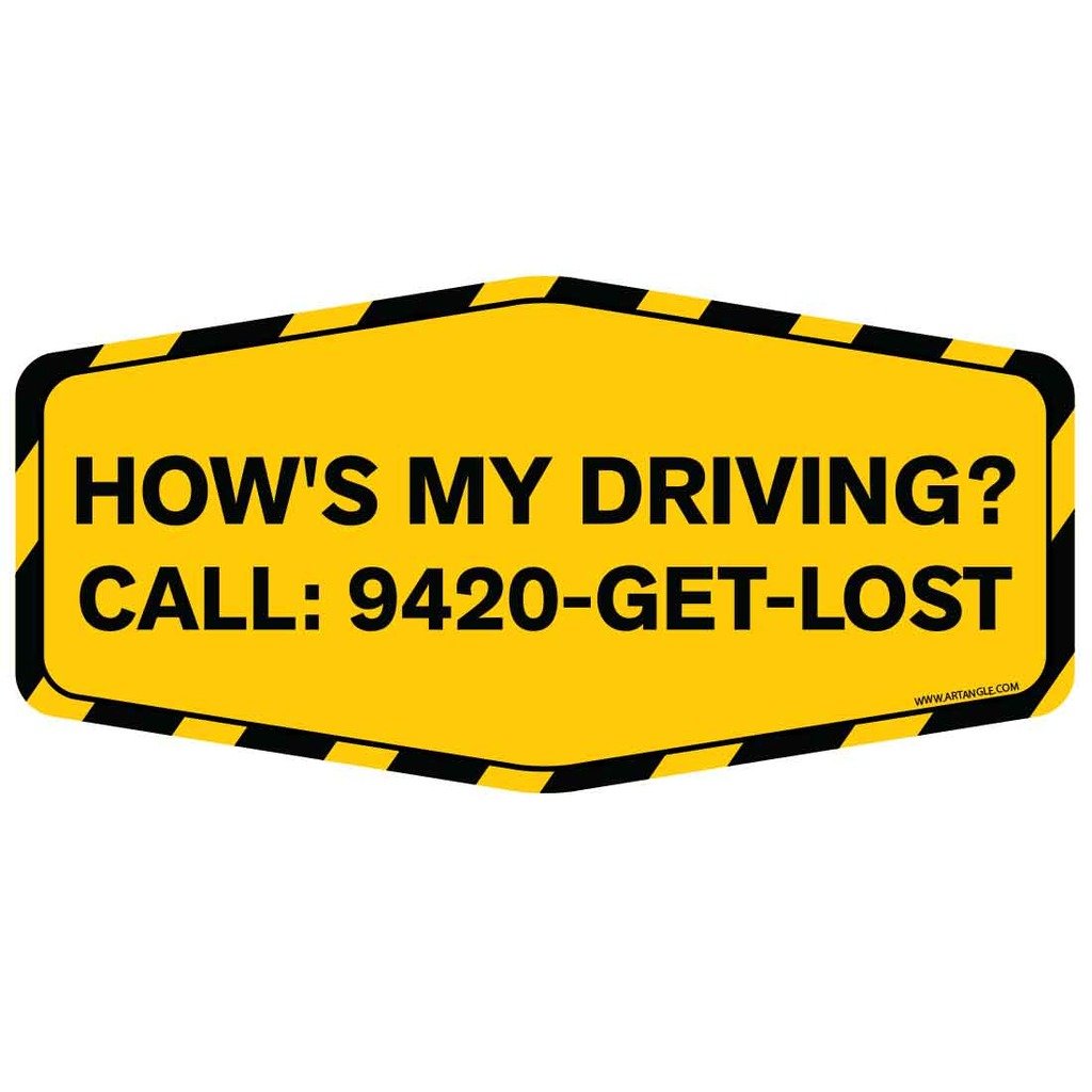 Artangle How's My Driving Car Sticker Amazon.in Car & Motorbike