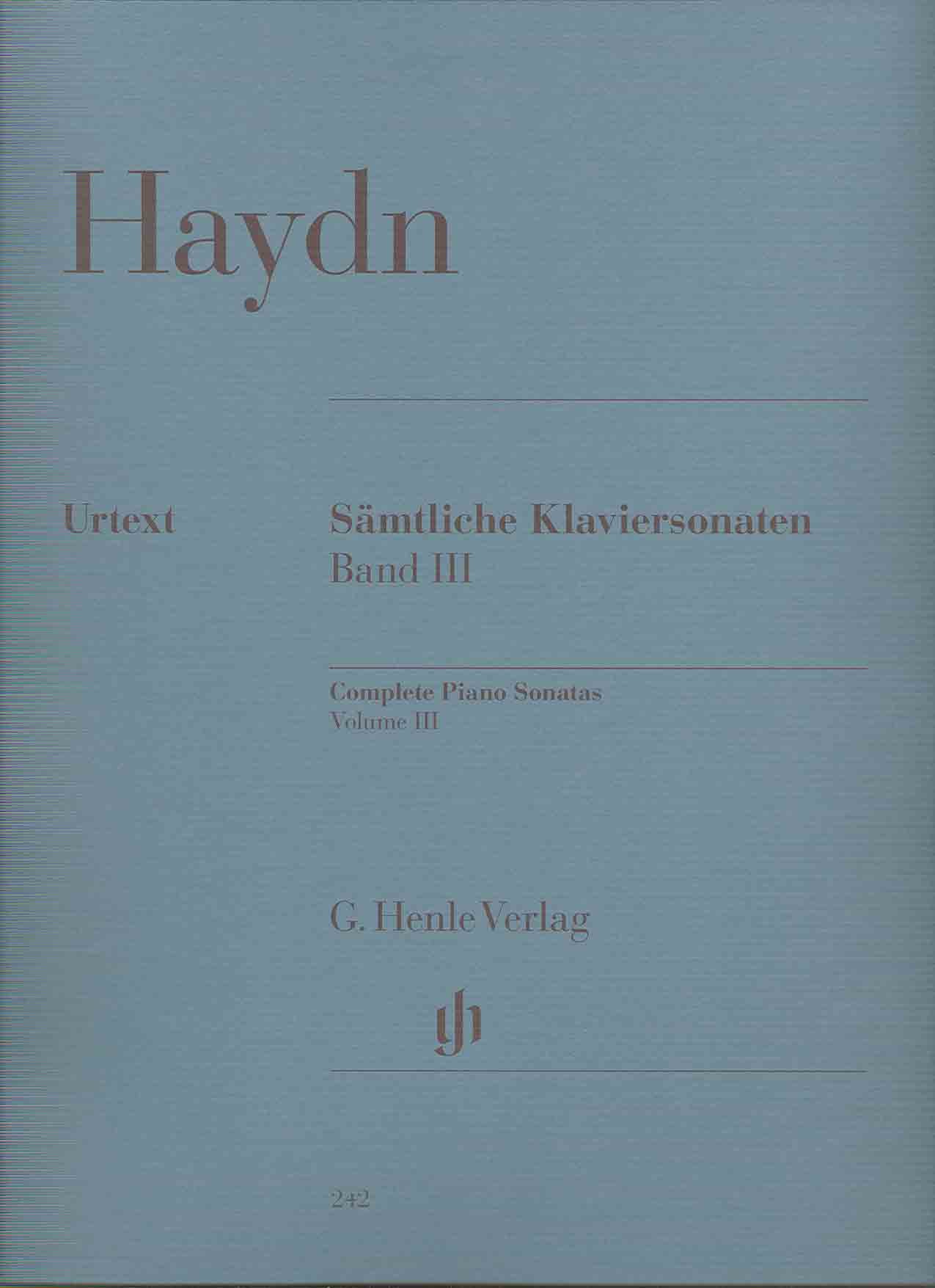 Complete Piano Sonatas Vol. 3 - piano - (HN 242)