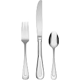 Oneida Satin Sand Dune 12 Piece Everyday Flatware Set, Service for 4 , 18/0 Stainless Steel, Silverware Set, Dishwasher Safe