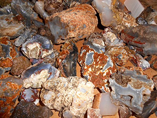 Rock Tumbler Gem Refill Kit New Mexico Blue "Luna" Agate Rough 8oz