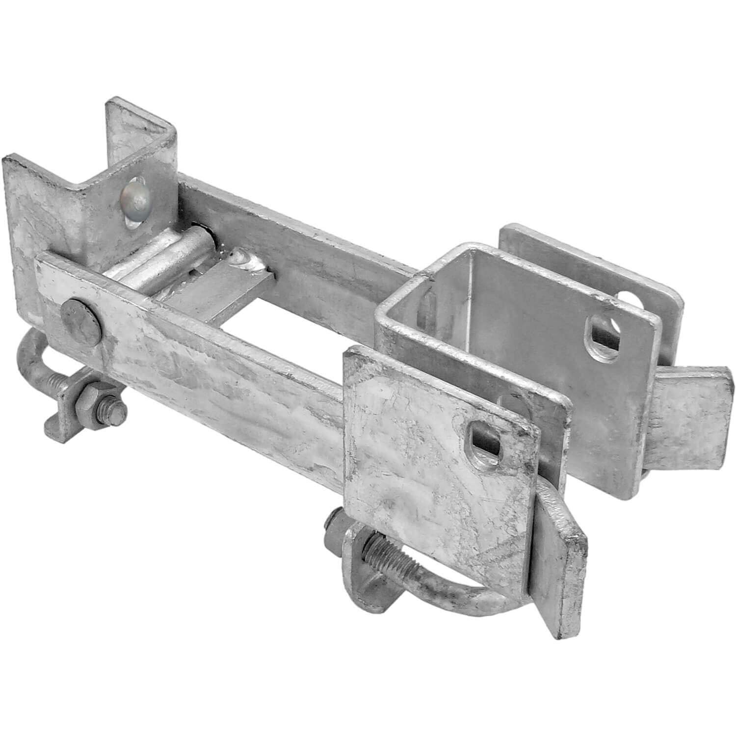 Jake Sales Chain Link Commercial Strong Arm Double Gate Latch - Latches Two Gates Together Without The Need of a Drop Rod - Chain Link Double Gate Latch for 1-5/8inches Thru 2inches Gate Frames