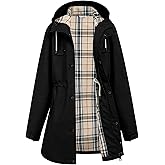 PITINAN Raincoat For Women Waterproof Long Hooded Rain Jacket Outdoor Raincoat Windbreaker S-XXL